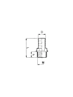 1032432 PRIKLJUČAK ZA CREVA 32MM X 1" M ARG